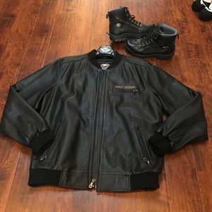 Harley Davidson Jacket and Boots